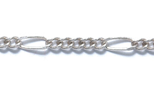 14CX8815: Chain Figaro 5 To 1 2.5mm ANT Silver 1FT