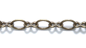 45CX1858: Chain Oval 3x5.2 Figure8 ANT Brass 1FT