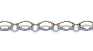 12CX8858: Chain Flat Diamond 3.5x5mm ANT Brass 1FT