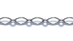 12CX8809: Chain Flat Diamond 3.5x5mm GNMTL 1FT