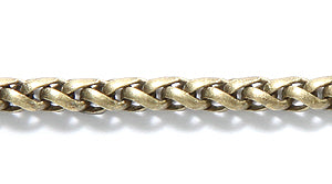 10CX9858: Chain Wheat 3mm ANT Brass 1FT