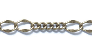 29CX8858: Chain Twist Curb 3 To 5 ANT Brass 1FT