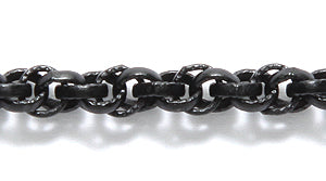 34CX3109: Chain 4mm Spiral Rope Matte Black 1FT