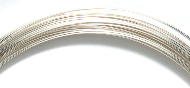 18CW841-SS: Wire 18 Gauge Sterling Silver 1/2 Hard 1/2 Round 12ft/ounce - 1 Each