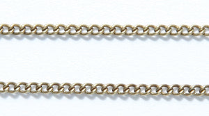 10CX1858: Chain 1.5mm Curb ANT Brass 1FT