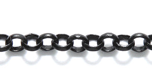 49CX1109: Chain 4mm Rolo Matte Black 1FT