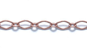 12CX8857: Chain Flat Diamond 3.5x5mm ANT CPPR 1FT