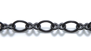 45CX1109: Chain Oval 3x5.2 Figure8 Matte Black 1FT