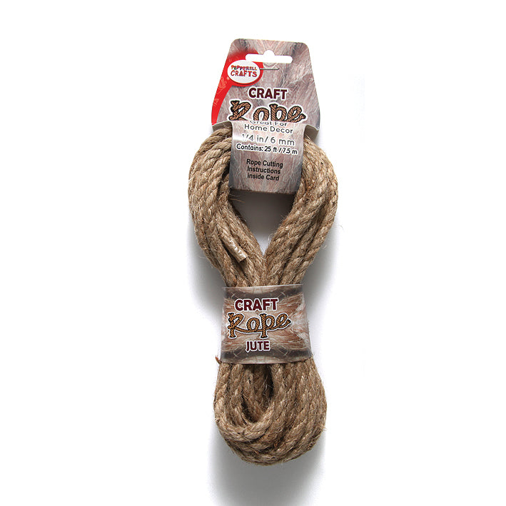 14MH152-JT: Macrame Jute Rope 1/4" (6mm) 25FT