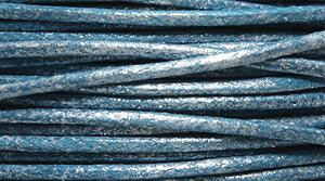 10CH676-25: Waxed Cord Pearl Blue 1mm 25MTR SP