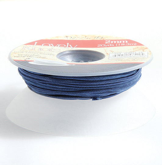 42CH178-B: Lovely Knots Cord 2mm Navy 20YD SP