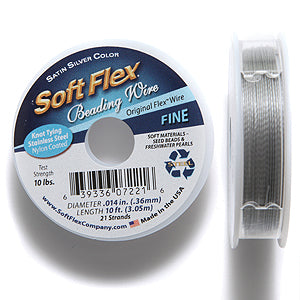 14SF415-10: Softflex Silver 0.14 21 Strand 10lbs 10 Feet - Spool