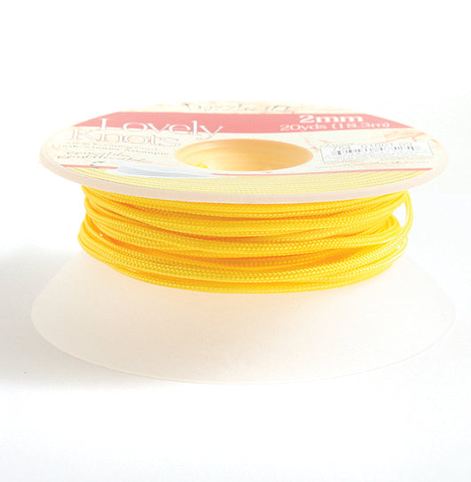 42CH124-B: Lovely Knots Cord 2mm Yellow 20YD SP