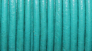 20LC165: Leather Cord Turq Green 2mm 25MTR