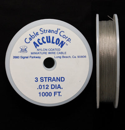 12FI297-1000: Acculon Clear .012 3 STR 1000FT