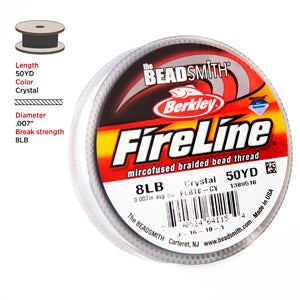 62TN112: Fireline Braided Thread 50yd .007 8lbs 1 Spool