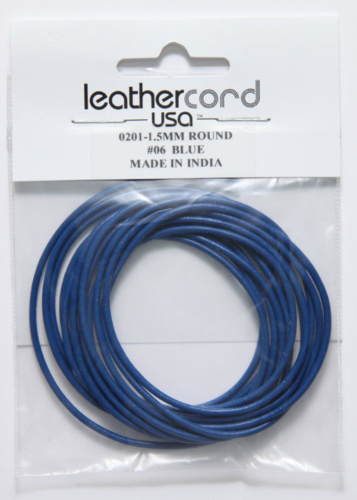 15LC167-U2: Leather Cord 1.5mm Blue 2MTR