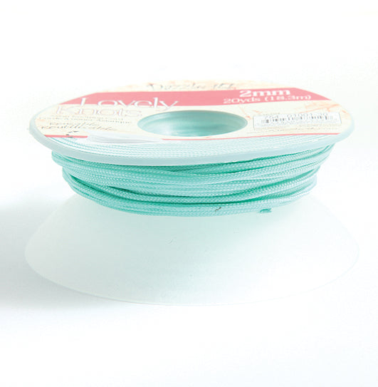 42CH185-B: Lovely Knots Cord 2mm Turquoise 20YD SP