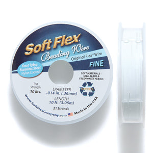 14SF112-10: Softflex Wire White .014 21 Strand 10 Feet Spool