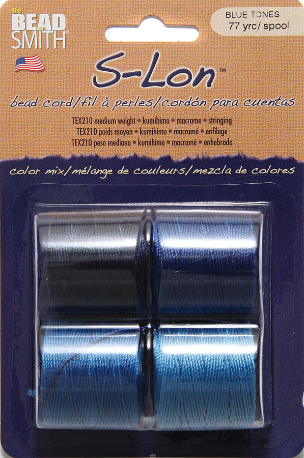 CH018-MX6: S-lon Cord Blue Tones #18 .5mm 4x77YD PK