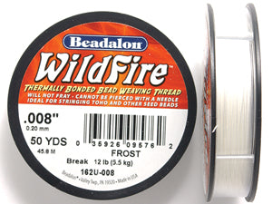 66TN312-50: Wildfire Thread White 50 Yards Spool .008 12lb - Spool