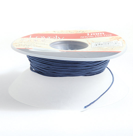 41CH178-B: Lovely Knots Cord 1mm Navy 50YD SP