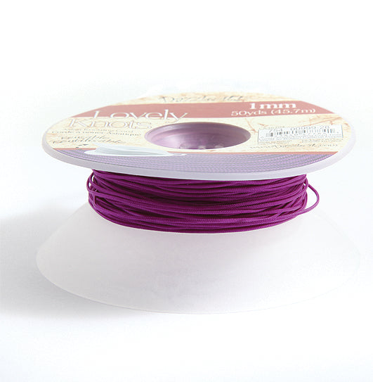 41CH197-B: Lovely Knots Cord 1mm Cardinal 50YD