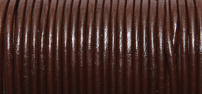 20LC155: Leather Cord Dk Brown 2mm 25MTR