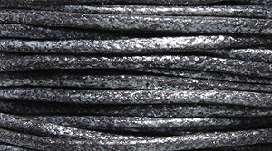 10CH609-25: Waxed Cord Pearl Black 1mm 25MTR SP