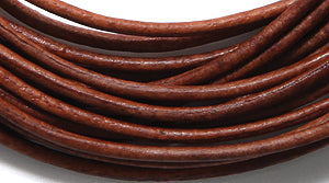 10LC156-U2: Leather Cord 1mm Lt Brown 2MTR