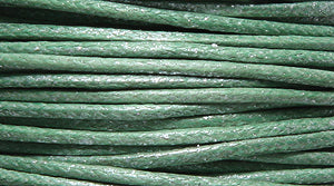 10CH686-25: Waxed Cord Pearl Dark Green 1mm 25MTR SP