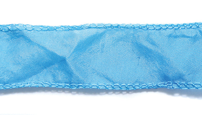 92RN173: Silk Ribbon Cerulean 1 Meter 2 Cm - 1 Piece