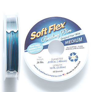 19SF178-10: Softflex Dark Lapis .019 49-strand 10 Feet Spool