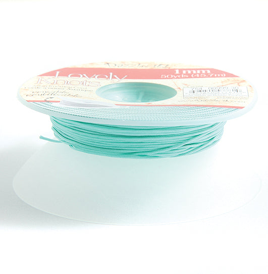 41CH185-B: Lovely Knots Cord 1mm Turquoise 50YD SP