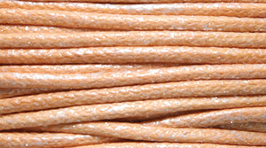 10CH632-25: Waxed Cord Pearl Peach 1mm 25MTR SP