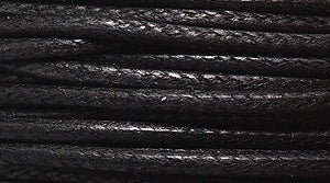 15CH109-50: Waxed Cord Black 1.5mm 50MTR SP