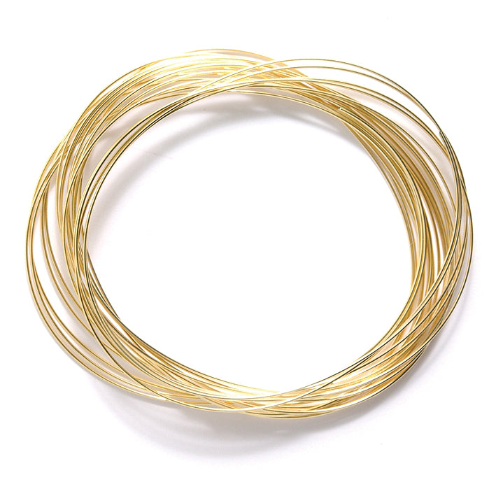 32MW852: Memory Wire Gold Oval Bracelet 20lp 2.4x3in - Package