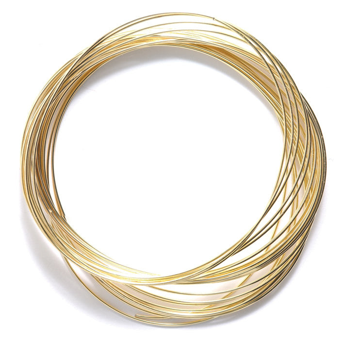 30MW852: Memory Wire Gold Oval Bracelet 23lp 2x2.5in - Package