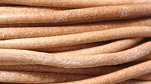 15LC151-50: Handmade Greek Leather Natural 1-1.5mm 2MTR