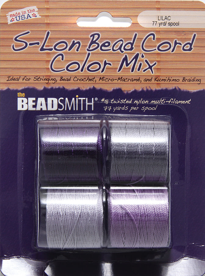 CH018-MX5: S-lon Cord Mix Lilac #18 .5mm 4x77YD PK