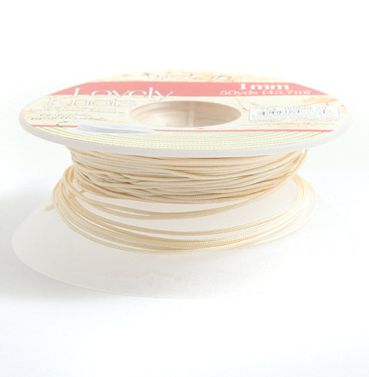 41CH114-B: Lovely Knots Cord 1mm Ivory 50YD SP