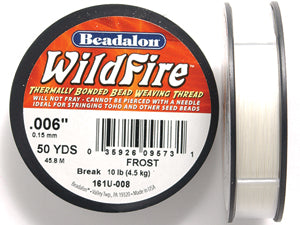 65TN312-50: Wildfire Thread White 50 Yards Spool .006 10lb - Spool