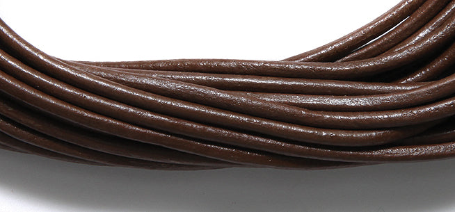 20LC154-5: Leather Cord Brown 2mm 5MTR