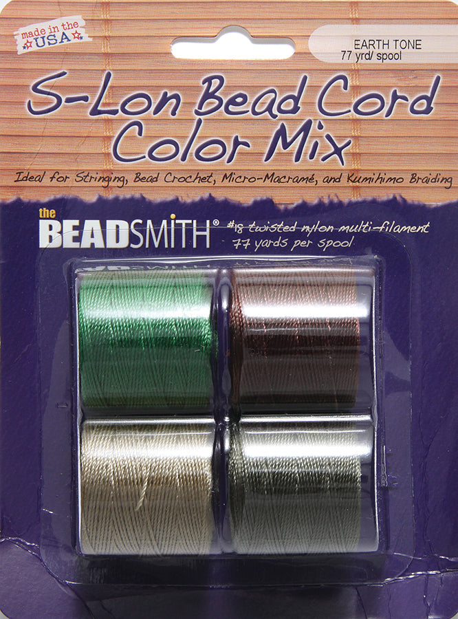 CH018-MX4: S-lon Cord Mix Earth #18 .5mm 4x77YD PK