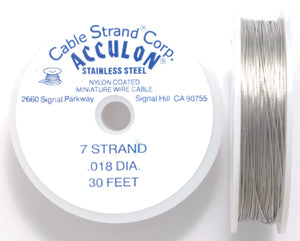 18FI297-30: Acculon Clear .018 7 STR 30FT