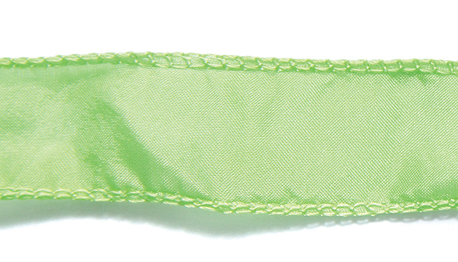 92RN180: Silk Ribbon Neon Green 1 Meter 2 Cm - 1 Piece