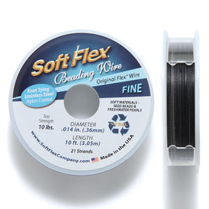 14SF109-10: Softflex Wire Black .014 21 Strand 10 Feet Spool