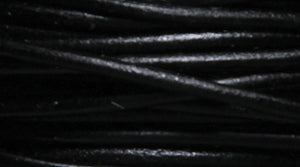 15LC109-50: Handmade Greek Leather Black 1mm-1.5mm 2MTR