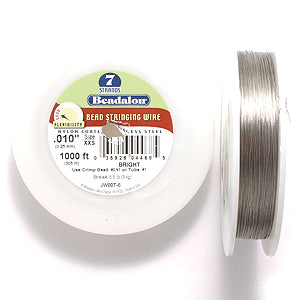 FI293-1000: Beadalon Silver .010 7-strand 1000 Feet Spool 1 Spool