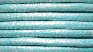 20CH664-25: Waxed Cord Pearl Aqua 2mm 25MTR SP